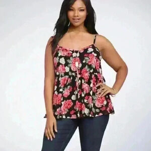 Torrid V-Neck Floral Cami 3 3X 22/24